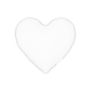 Cotton & Sweets Mini Boho polštář srdce s bublinkami bílý 38 cm