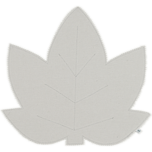 Cotton & Sweets Lněné prostírání javorový list světle šedá se stříbrem 37x37cm