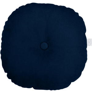 Cotton & Sweets Kulatý polštář s knoflíkem tmavě modrý 40 cm