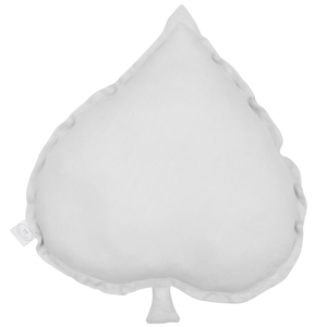 Cotton & Sweets Lněný polštář lipový list světle šedá 38×43 cm