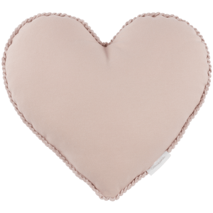 Cotton & Sweets Boho polštář srdce s bublinkami pudrově růžová 44 cm