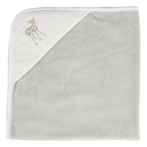 Cotton & Sweets Novorozenecká osuška s kapucí světle šedá 80x80cm