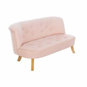 Somebunny Dětská sedačka eko pudrově růžová - Bílá, 17 cm