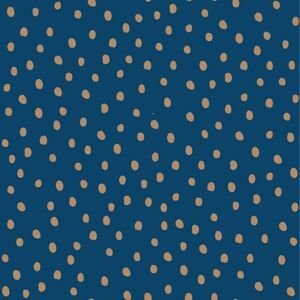 Dekornik Tapeta nepravidelné tečky tmavě modrá 280×50cm