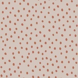 Dekornik Tapeta nepravidelné oranžové tečky pudrově růžová 280×50cm