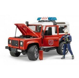 BRUDER 02596 Land Rover Defender hasičské auto s figurkou hasiče
