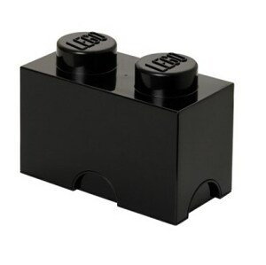 LEGO® úložný box 2 - černá 125 x 250 x 180 mm