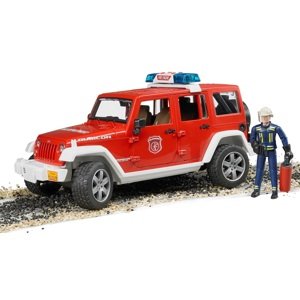 BRUDER 02528 Jeep Wrangler Hasiči s figurkou