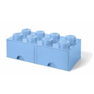 LEGO® úložný box 8 - se zásuvkami světle modrá 250 x 500 x 180 mm