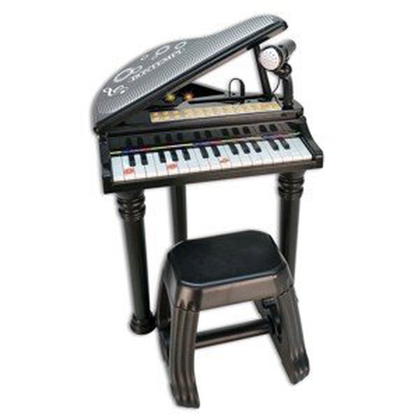 Bontempi Dětské elektronické Grand piano se stoličkou a mikrofonem 103000