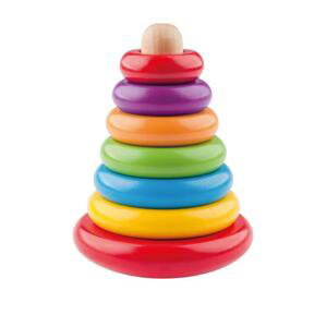 Woody Skládací pyramida barevná - káča