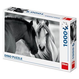 Puzzle Dino Černobílé koně 1000