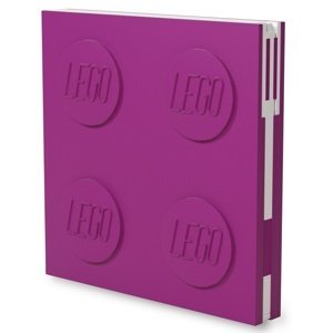 LEGO® Zápisník s gelovým perem jako klipem - fialový