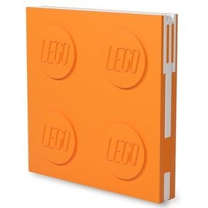 LEGO® Zápisník s gelovým perem jako klipem - oranžový