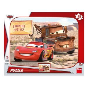 Dino CARS: BLESK & BURÁK 12 deskové tvary Puzzle