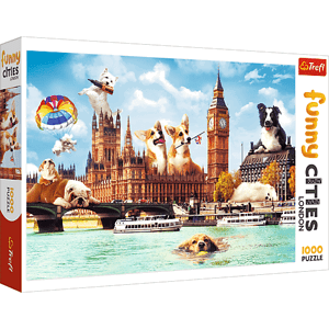 Trefl Puzzle 1000 Crazy City - Psi v Londýně