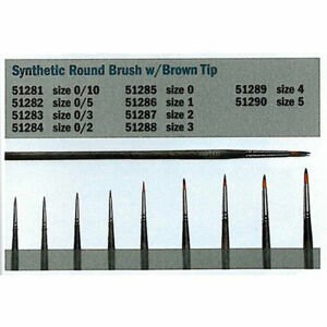 Synthetic round brush with brown tip 51288 - kulatý syntetický štětec (velikost 3)