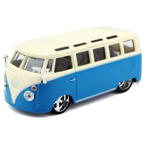 Bburago 1:32 Plus Volkswagen Van Samba Blue / White