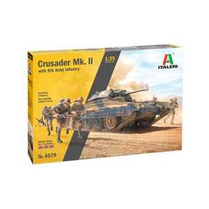 Model Kit military 6579 - Crusader Mk. II with 8th Army Infantry (1:35)