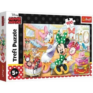Trefl Puzzle 100 dílků - Minnie v salonu krásy Disney Minnie