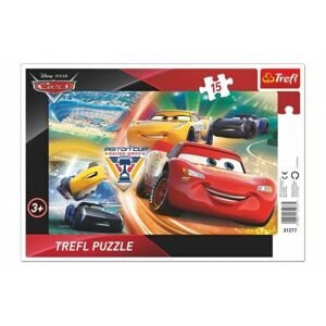 Trefl Puzzle deskové Cars / Boj o vítězství 33x23cm 15 dílků
