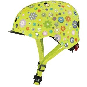 Globber Dětská přilba Elite Lime Green - Flowers XS/S (48-53 cm)