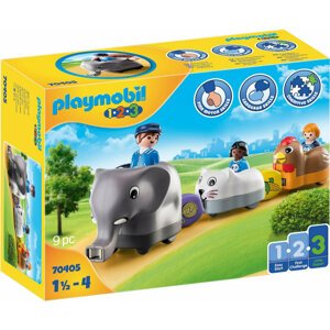 PLAYMOBIL 1.2.3 70405 Můj tahací vláček se zvířátky