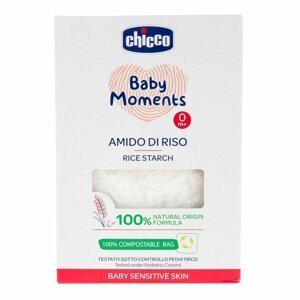CHICCO Škrob dětský rýžový do koupele Baby Moments Sensitive 100% bio 250 g