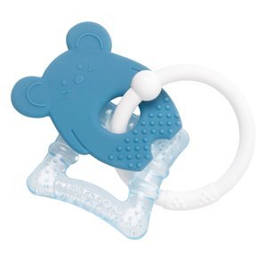Natty Kousátko silikonová s chladící částí bez BPA modrá myška