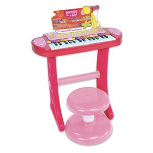 Bontempi Dětské elektronické piano se židlí a mikrofonem