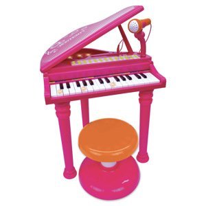Bontempi Dětské elektronické Grand piano se židlí a mikrofonem GIRL