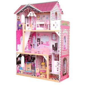 Dřevěný domeček pro panenky - velikost Barbie