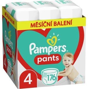 PAMPERS Pants 4 Active Baby Dry 176 ks (9-15 kg) MĚSÍČNÍ ZÁSOBA - plenkové kalhotky