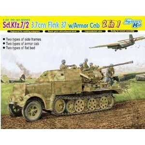 Model Kit military 6542 - Sd.Kfz.7/2, 3.7cm FLAK 37 w/ARMOR CAB (2 in 1) (SMART KIT) (1:35