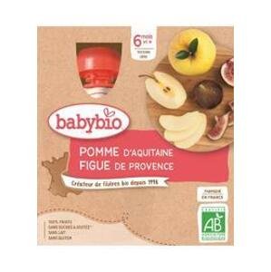 BABYBIO Pyré jablko figa (4x 90 g) - ovocný příkrm
