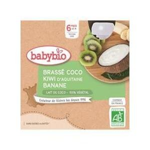 BABYBIO Svačina s kokosovým mlékem - kiwi a banán (4x 85 g)