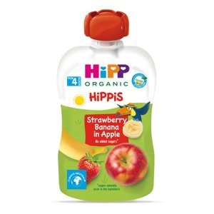 HiPP Příkrm ovocný BIO 100% ovoce jablko, banán, jahoda 100g