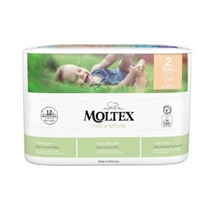 MOLTEX Pure&Nature Pleny jednorázové Mini 3-6 kg, ekonomické balení (4x 38 ks)