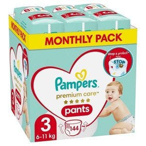 PAMPERS Premium Care Kalhotky plenkové vel. S 3 (6-11 kg) 144 ks