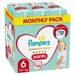 PAMPERS Premium Care Kalhotky plenkové vel. S 6 (15+ kg) 93 ks