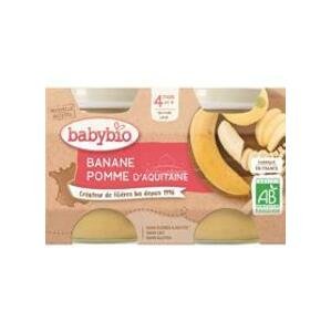 BABYBIO Příkrm jablko banán (2x 130 g)