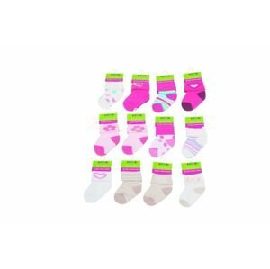 Kojenecké ponožky dívčí, 12 pack (0 až 6m), Pidilidi, PD500, holka - 0-6m