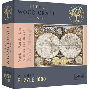 Trefl Dřevěné puzzle 1000 - Mapa starověkého světa