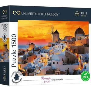 Trefl Prime puzzle 1500 UFT - Romantický západ slunce: Oia, Santorini