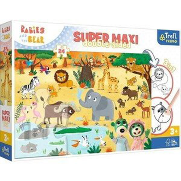 Trefl Puzzle 24 SUPER MAXI - Děti a Medvěd