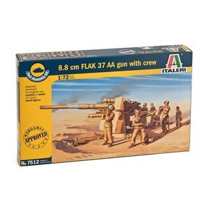 Fast Assembly military 7512 - 8.8 CM FLAK 37 AA GUN with crew (1:72)