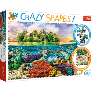 Trefl Puzzle 600 Crazy Shapes - Tropický ostrov