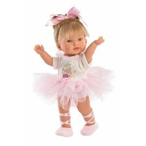 Llorens 28035 VALERIA - realistická panenka miminko s celovinylovým tělem - 28 cm