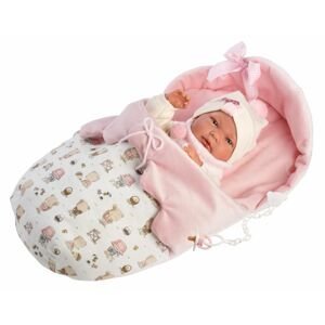 Llorens 73884 NEW BORN DOEVČÁTKO- realistická panenka miminko s celovinylovým tělem - 40 c