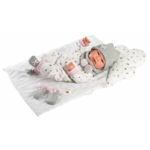 Llorens 84336 NEW BORN DĚVČÁTKO-realistická panenka miminko s celovinylovým tělem- 43 c